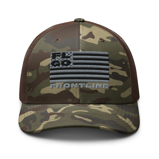 Front Line Flag Camouflage trucker hat