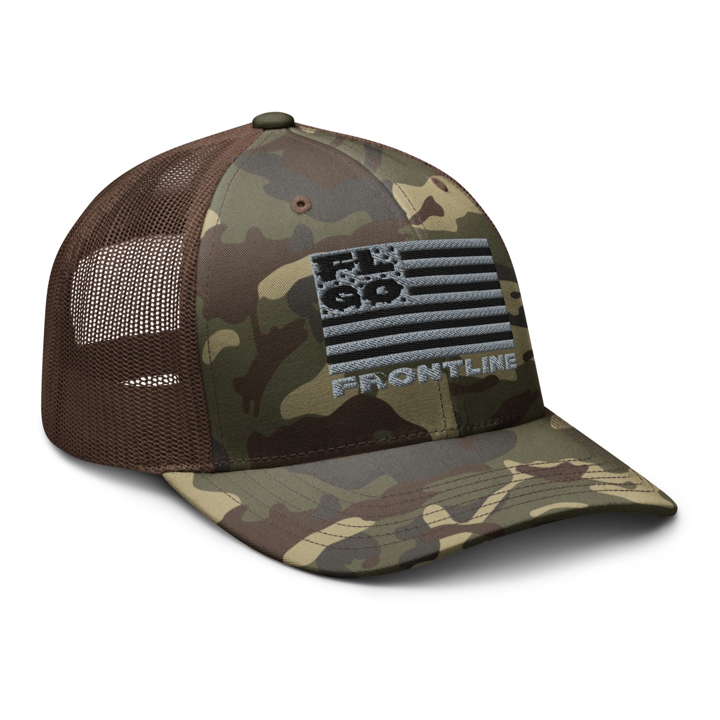 Front Line Flag Camouflage trucker hat