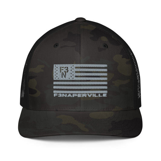 F3N Flag Flex Fit trucker hat
