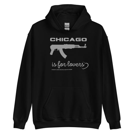 Chicago is for Lover's Gray'd Out Hoodie