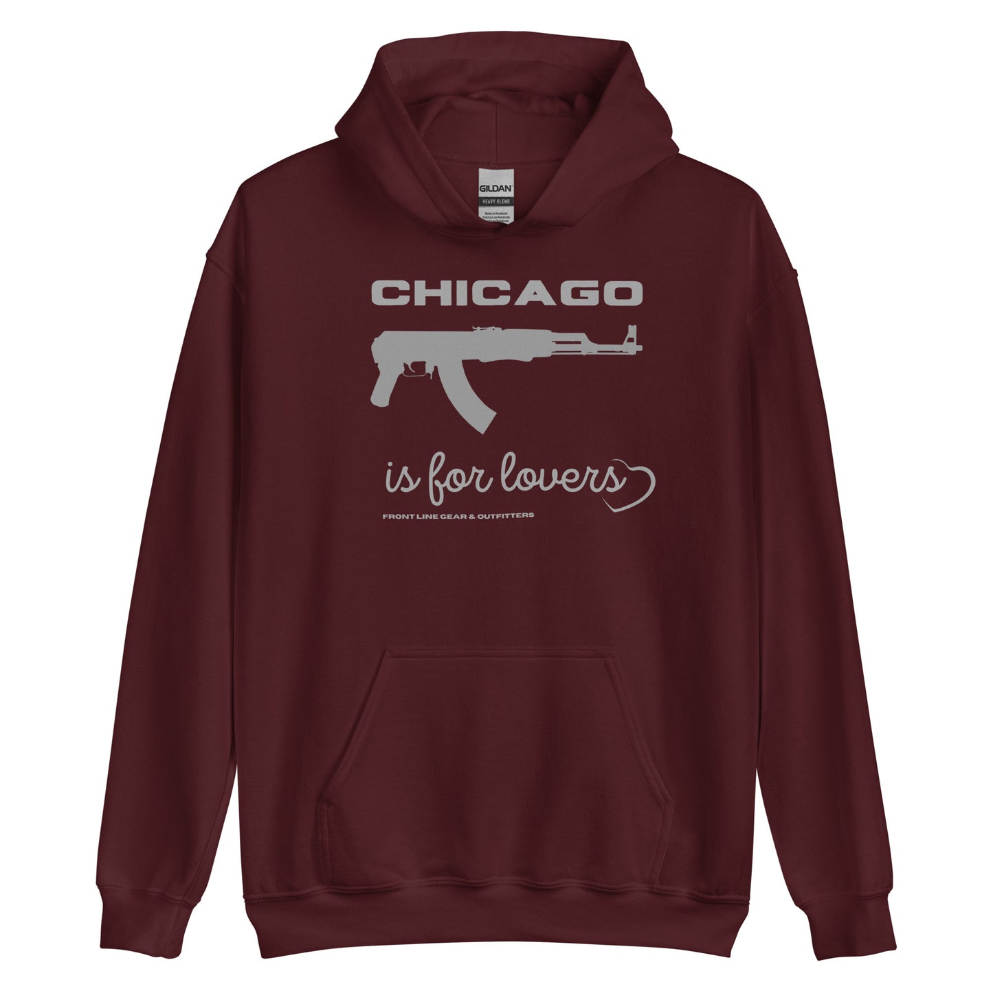 Chicago is for Lover's Gray'd Out Hoodie