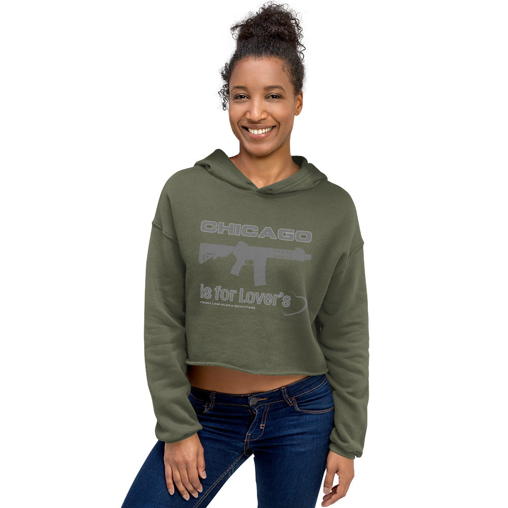 Chicago is for Lover's Crop Hoodie