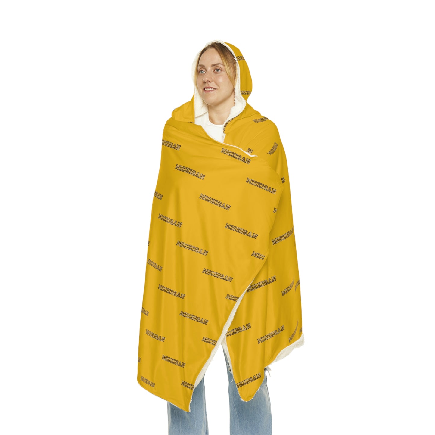 Michigan Hooded Snuggle Blanket